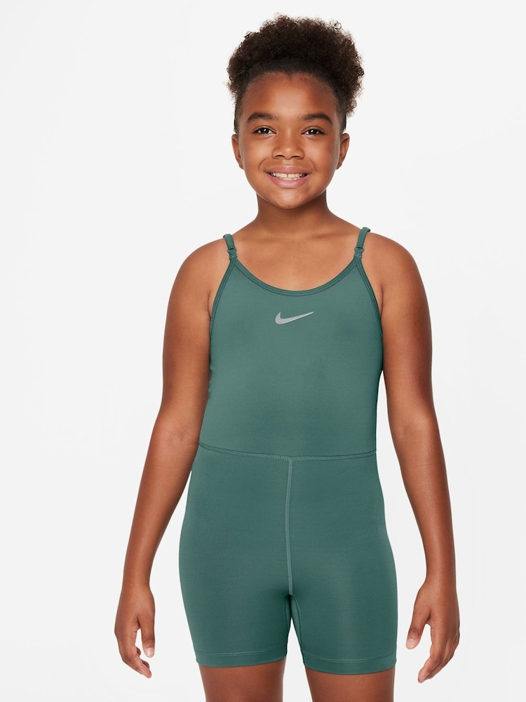 Nike Green Dri-FIT One Unitard Bodysuit Jumpsuit - Image 1 of 3 Nike Green Dri-FIT One Unitard Bodysuit Jumpsuit - Image 1 of 3