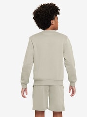 Nike Neutral Sweatshirt and Shorts Tracksuit Set - Image 2 of 10