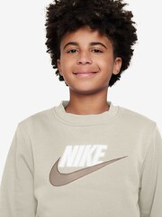 Nike Neutral Sweatshirt and Shorts Tracksuit Set - Image 3 of 10