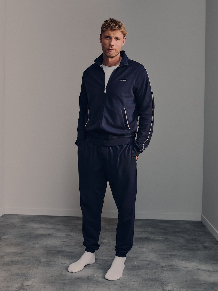 Marineblau - Belstaff Cotton Jersey Joggers - Bild 1 von 5