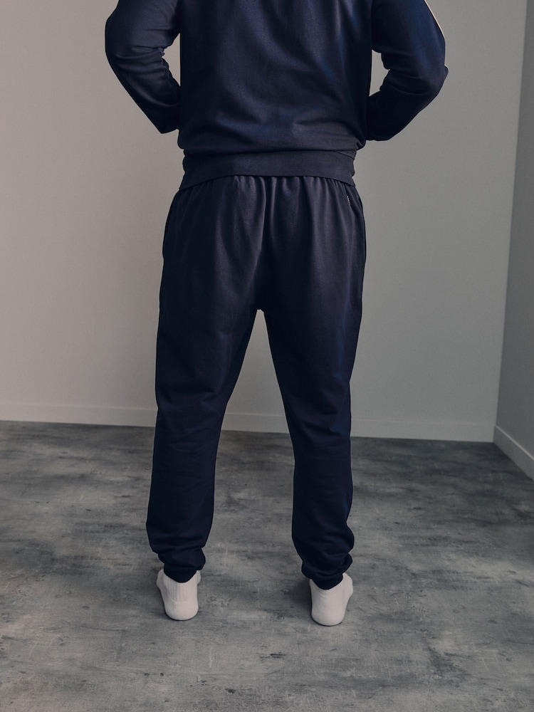 Marineblau - Belstaff Cotton Jersey Joggers - Bild 2 von 5