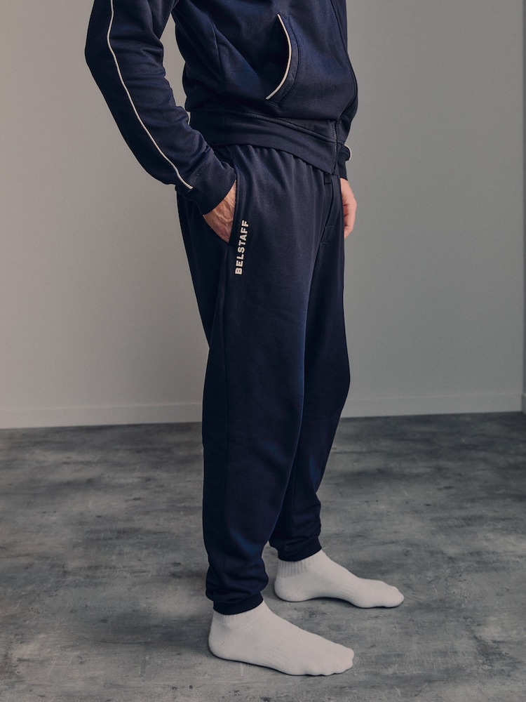 Marineblau - Belstaff Cotton Jersey Joggers - Bild 5 von 5