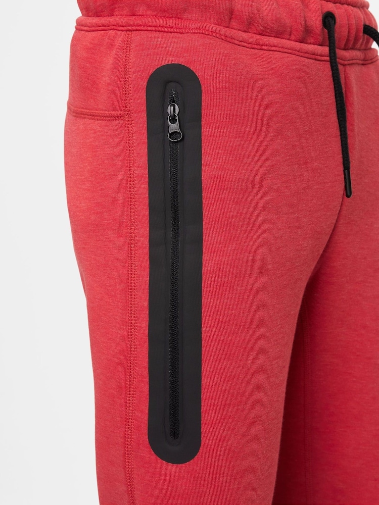 Nike Red Tech Fleece Joggers - Image 4 of 8