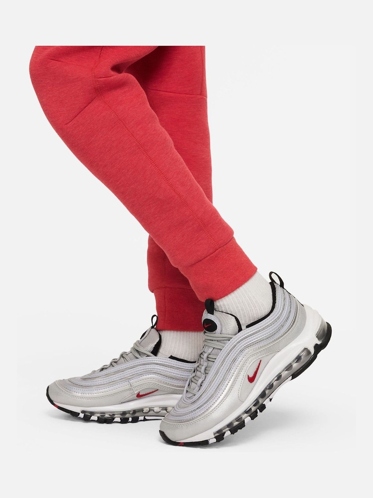 Nike Red Tech Fleece Joggers - Image 8 of 8