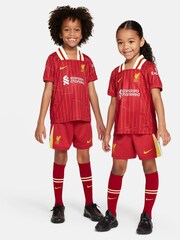 Nike Red Jr. Liverpool FC Home Stadium 3 Piece Football Kit - Image 1 of 1