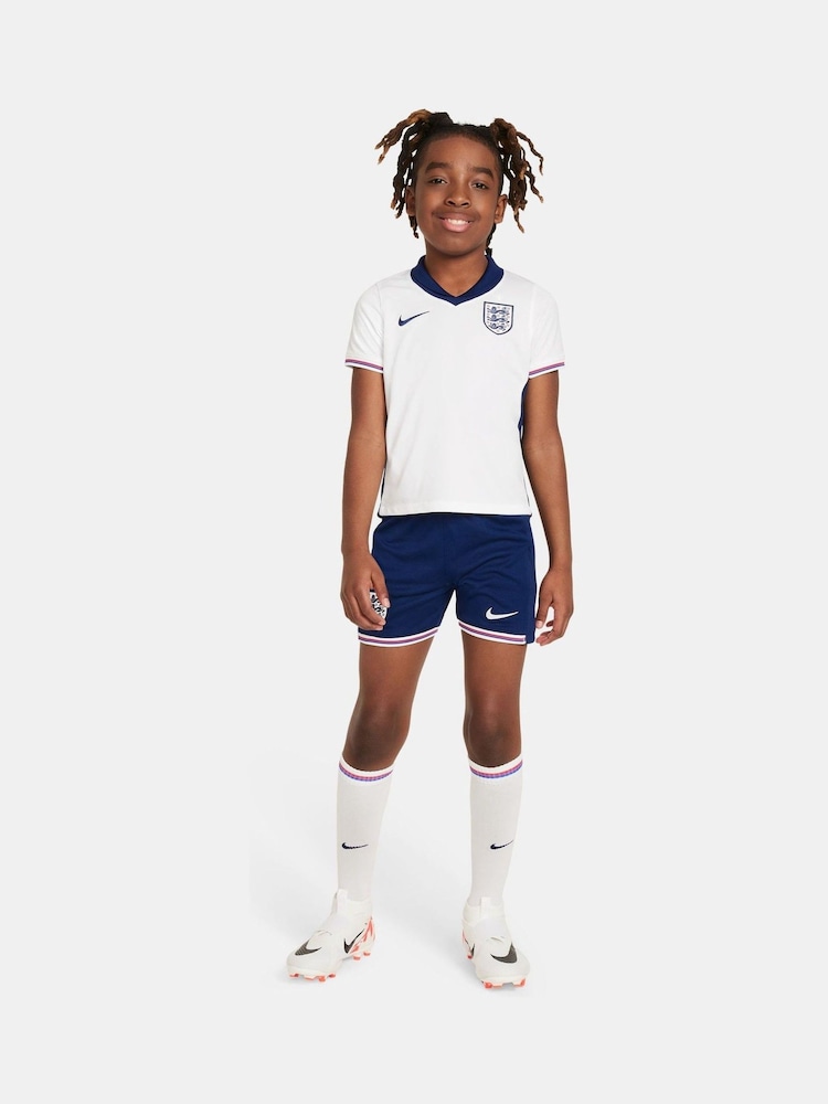 Nike White Blank Dri-FIT England Home Little Kids 3 Piece Football Kit - Image 1 of 15