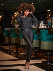 Sosandar Black Petite Chocolate Brown Coated Perfect Skinny Jeans' - Image 1 of 5