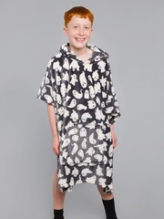 Bedlam Grey Spooky Ghosts Super Cosy Plush Hooded Throw - Image 2 of 5