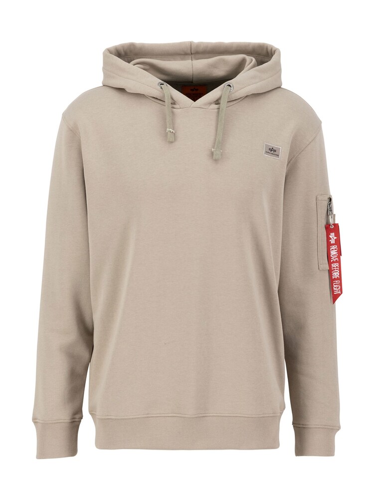 Alpha Industries Cream 100% Cotton Jet Stream Hoodie - Image 3 of 3