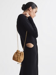 Bolso estilo bombonera pequeño con diseño de cristales Demi de Reiss - Imagen 2 de 5