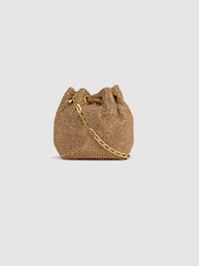 Bolso estilo bombonera pequeño con diseño de cristales Demi de Reiss - Imagen 3 de 5