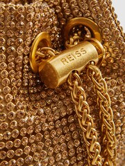 Bolso estilo bombonera pequeño con diseño de cristales Demi de Reiss - Imagen 5 de 5