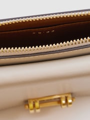 Reiss Grey Picton Leather Chain Crossbody Bag - Image 4 of 5