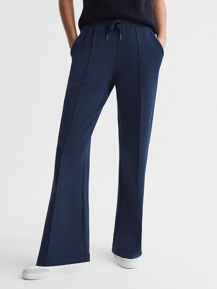 Marineblau - Reiss Jemma Jogginghose mit weitem Bein und Kordelzug - Bild 1 von 5
