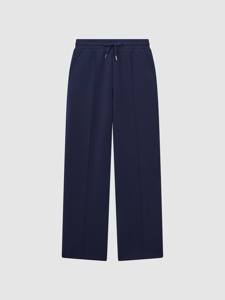 Marineblau - Reiss Jemma Jogginghose mit weitem Bein und Kordelzug - Bild 2 von 5