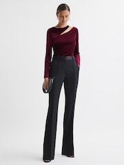 Reiss Berry Mila Velvet Cut-Out Top - Image 3 of 5