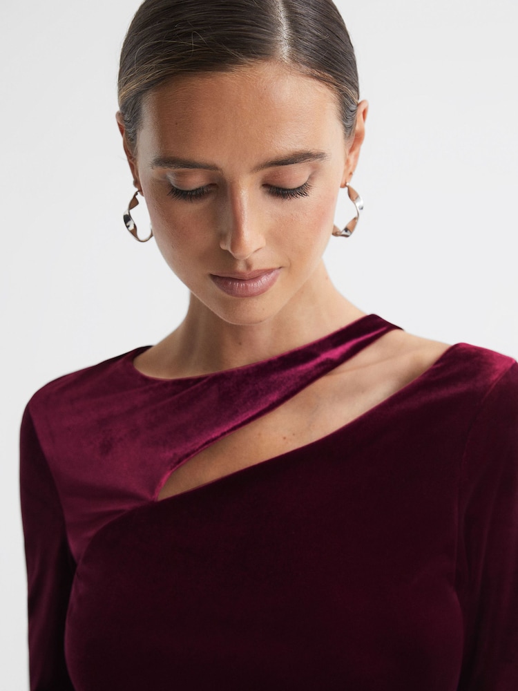 Buy Reiss Berry Mila Velvet Cut-Out Top from Next Gibraltar