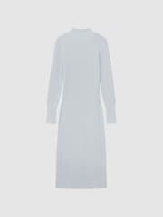 Reiss Grey Mara Knitted Bodycon Midi Dress - Image 2 of 6