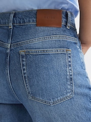 Reiss Mid Blue Calla Mid Rise Wide Leg Jeans - Image 6 of 6