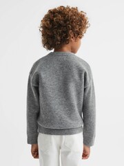 Reiss Grey Multi Lewis 9-14 yrs Wool Blend Crew Neck Jumper - Image 5 of 6