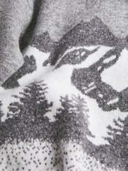 Reiss Grey Multi Lewis 9-14 yrs Wool Blend Crew Neck Jumper - Image 6 of 6