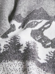 Reiss Grey Multi Lewis 3-9 yrs Wool Blend Crew Neck Jumper - Image 6 of 6