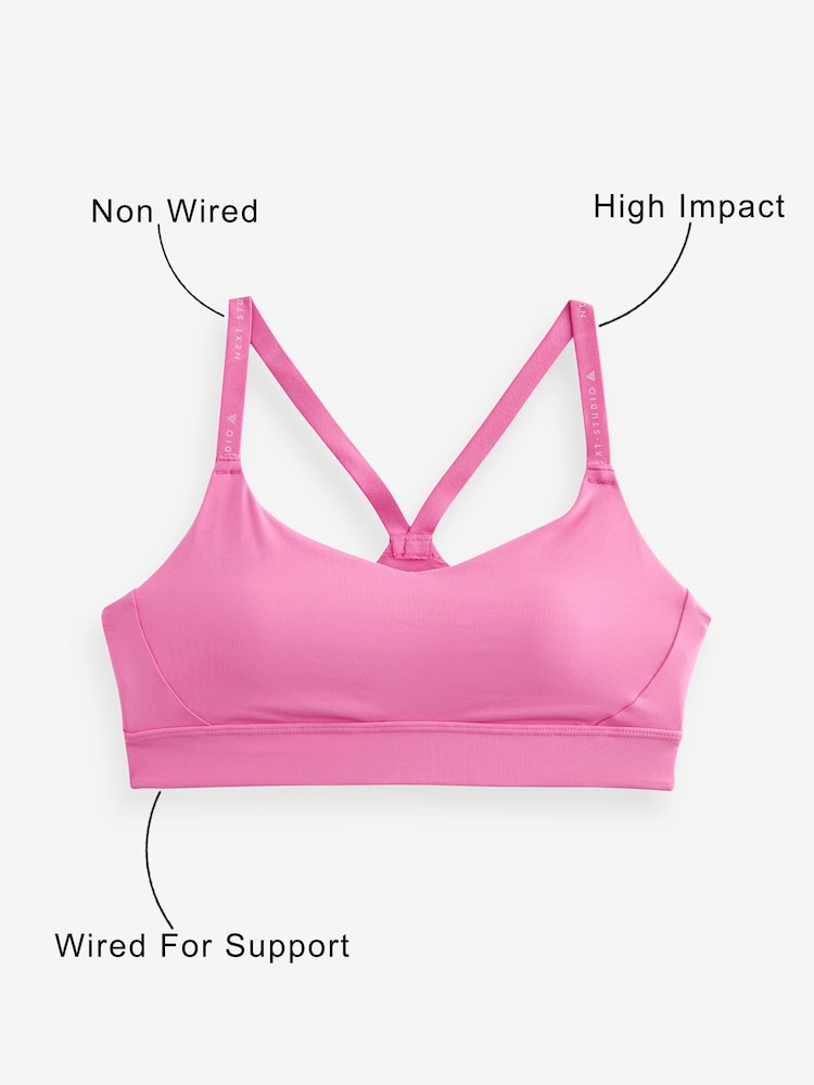 Pink - Medium Impact, Run Crop, Sport-BH - Bild 10 von 10