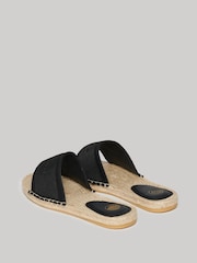Superdry Black Canva Espadrille Overlay Sliders - Image 4 of 7