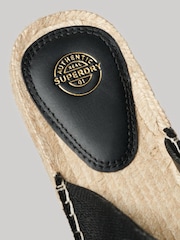 Superdry Black Espadrille Cross Strap Sliders - Image 5 of 6