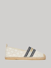 Superdry Cream Canvas Espadrille Overlay Shoes - Image 1 of 5
