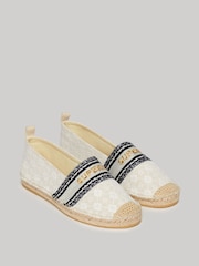 Superdry Cream Canvas Espadrille Overlay Shoes - Image 3 of 5