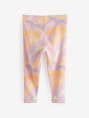 Peach Pink Rainbow Rib Jersey Leggings (3mths-7yrs) - Image 5 of 6