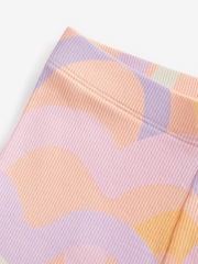 Peach Pink Rainbow Rib Jersey Leggings (3mths-7yrs) - Image 6 of 6