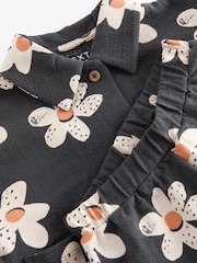 Black & White Flowers Short Sleeve Shirt and Shorts Set (3mths-7yrs) - Image 6 of 6