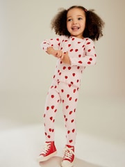 Pink Strawberry Rib Leggings (3mths-7yrs) - Image 2 of 7