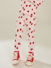 Pink Strawberry Rib Leggings (3mths-7yrs) - Image 4 of 7