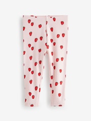Pink Strawberry Rib Leggings (3mths-7yrs) - Image 5 of 7