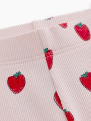 Pink Strawberry Rib Leggings (3mths-7yrs) - Image 7 of 7