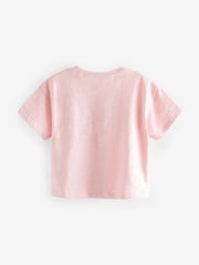 Pink Happy Vibes Short Sleeve T-Shirt (3mths-7yrs) - Image 6 of 7