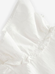 Ecru Short Sleeve Embroidered Blouse (3mths-7yrs) - Image 6 of 6