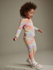 Peach Pink Rainbow Cotton Rich Long Sleeve Rib T-Shirt (3mths-7yrs) - Image 2 of 8