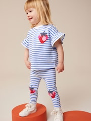 أزرق خطوط فراولة - Short Sleeve T-Shirt (3mths-7yrs) - صورة 1 من 7