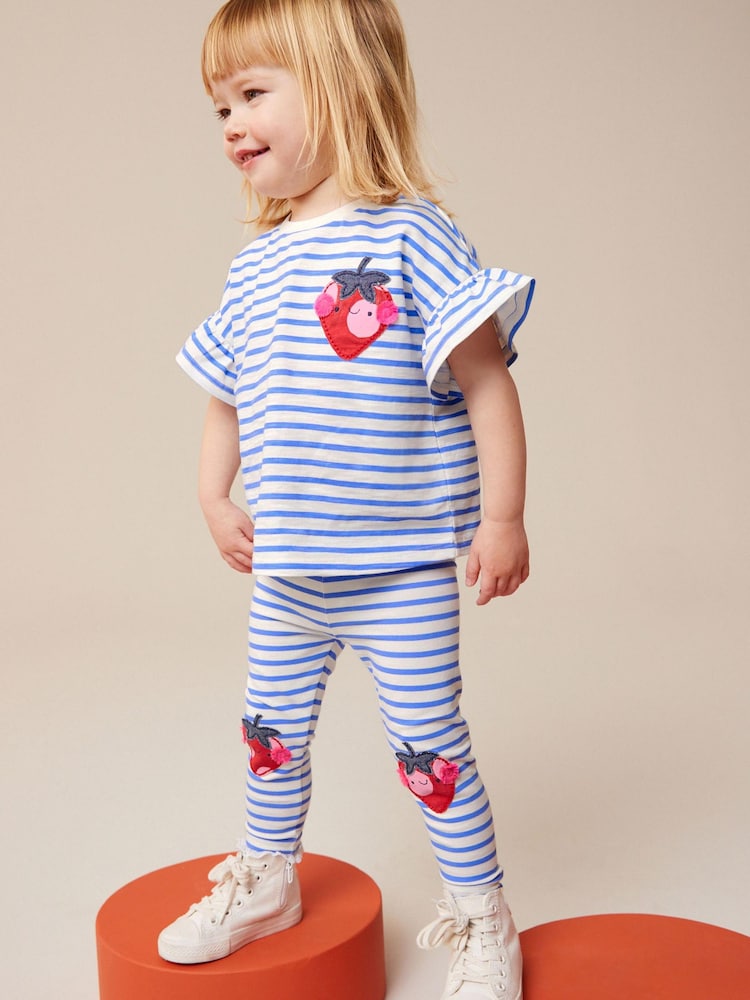 أزرق خطوط فراولة - Short Sleeve T-Shirt (3mths-7yrs) - صورة 1 من 7 أزرق خطوط فراولة - Short Sleeve T-Shirt (3mths-7yrs) - صورة 1 من 7