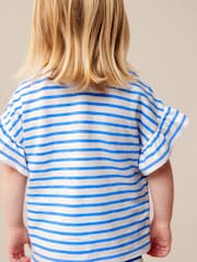 أزرق خطوط فراولة - Short Sleeve T-Shirt (3mths-7yrs) - صورة 3 من 7