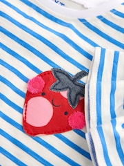 أزرق خطوط فراولة - Short Sleeve T-Shirt (3mths-7yrs) - صورة 7 من 7