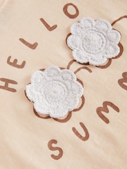 Pale Pink Crochet Sunglasses Short Sleeve T-Shirt (3mths-7yrs) - Image 7 of 7