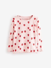 Pink Cotton Rich Long Sleeve Rib T-Shirt (3mths-7yrs) - Image 5 of 7