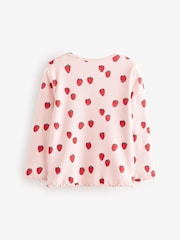 Pink Cotton Rich Long Sleeve Rib T-Shirt (3mths-7yrs) - Image 6 of 7