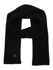 AllSaints Black Waffle Stitch Knit Scarf - Image 1 of 4