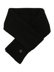 AllSaints Black Waffle Stitch Knit Scarf - Image 2 of 4